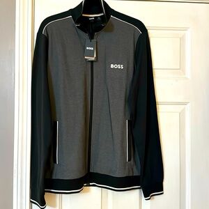 BOSS full zip  black tracksuit jacket men’s Medium